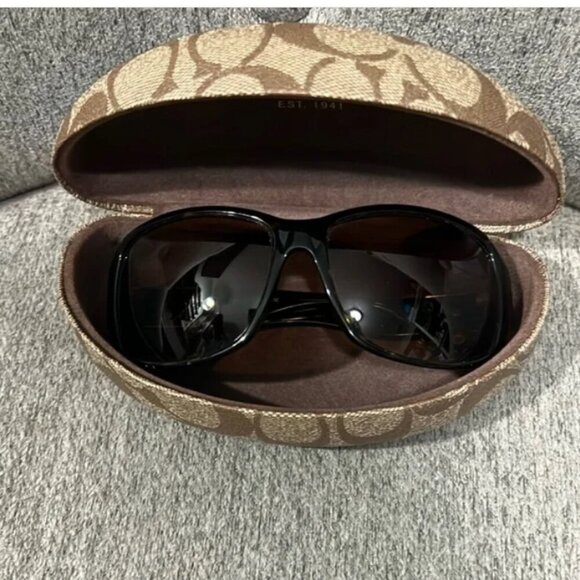 🦃 Coach Nina S494 Tortoise Polarized Sunglasses w/Signature Brown Hard Case - Picture 1 of 6